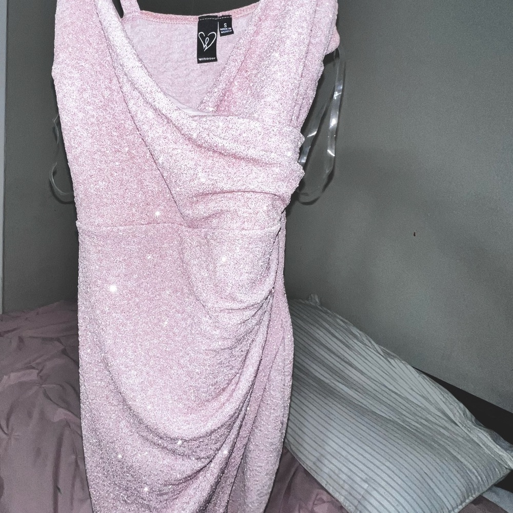 Pink Sparkly Mini Dress (Small-Windsor)